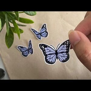 3/$20 Pack of 3 Vinyl Purple Butterfly Stickers | 3 Pack